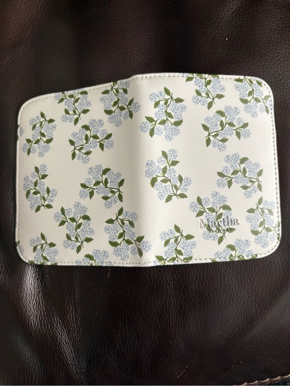 White Floral Passport Holder